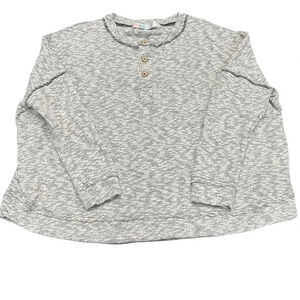 Free People Beach oversized gray pullover Henley. XS. EUC